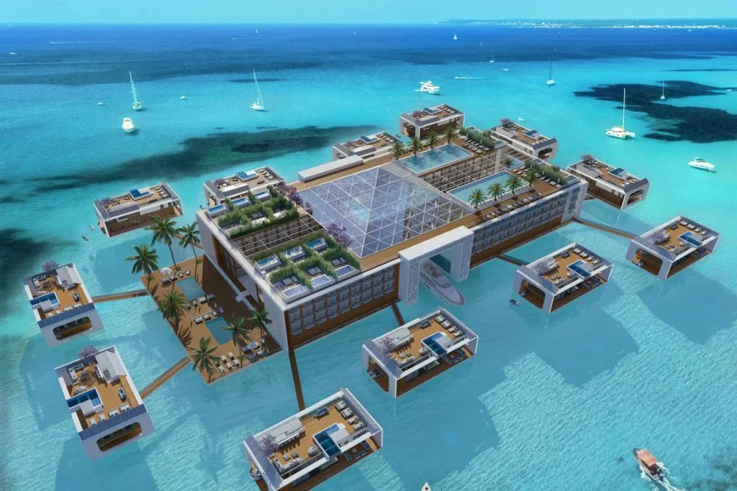 Así será el exclusivo hotel flotante en Dubái: doce villas y una cúpula de cristal como protagonistas